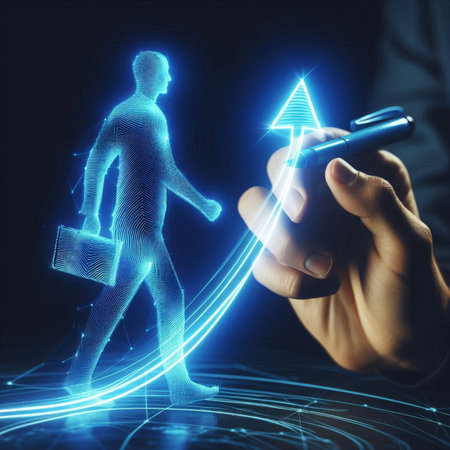 Futuristic Visual of Personal and Professional Growthの素材