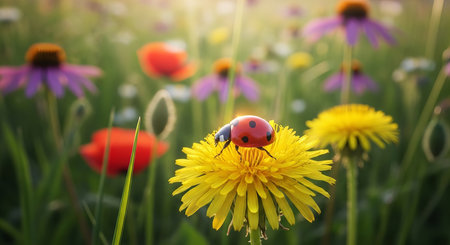 Ladybug Blessing A Touch of Springtime Luckの素材
