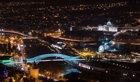view over night Tbilisi  Georgia