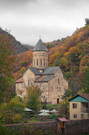 Church Barakoni, located Racha region of Georgia.の写真素材