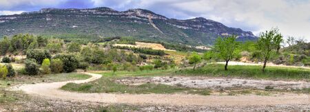 View of the countryside in Navarre, Spainの写真素材