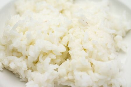 Rice in a bowl close upの写真素材