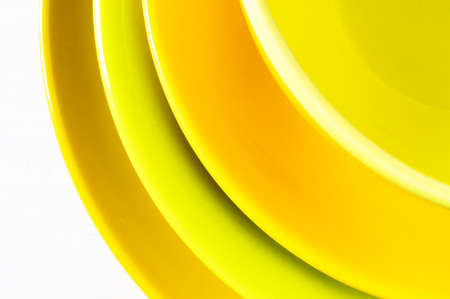 Colorful stack of plates for the concept background