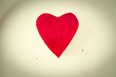 Beetroot as a heart on a plate, the concept.の写真素材