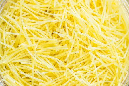 Pasta vermicelli for background closeupの写真素材