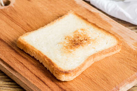 Grilled toast for background top view