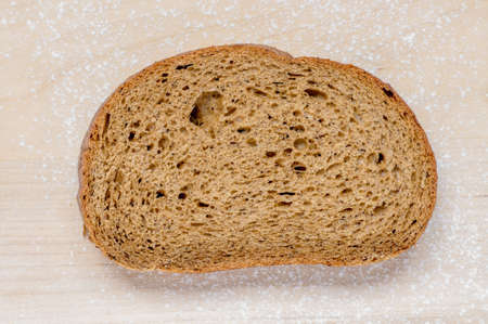 Piece of rye bread for background