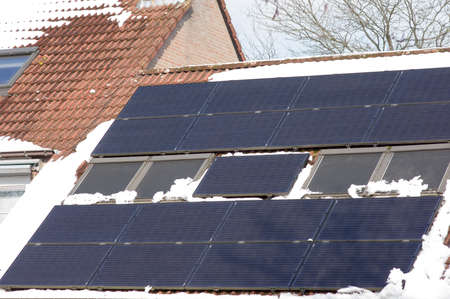 Solar panels for electric power generation in the winter