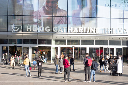 Utrecht, Netherlands - November 12, 2022: Entrance of Hoog Catharijne a large indoor shopping mall in the center of Utrechtのeditorial素材