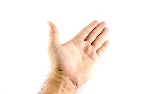 Human hand gesture is all right everything
