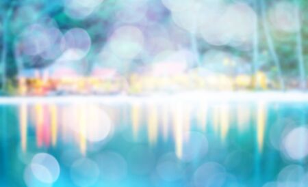 Spring roll background bokeh bright green pink blue.の写真素材