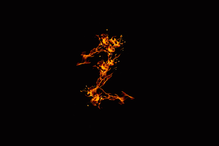 flames from Digits on a black background, not interested the focus.abstract style.Concept Design Ideas.One.の写真素材