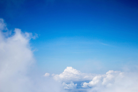 The natural beauty of the sky and the clouds of heaven outdoors in winter.の写真素材