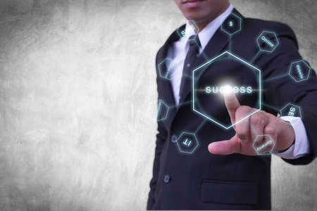 The concept of business success with technology.の写真素材
