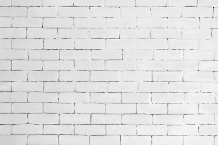 White brick walls and Plank floor. Ideas for interior and exterior decoration concepts of simplicity furniture.の写真素材