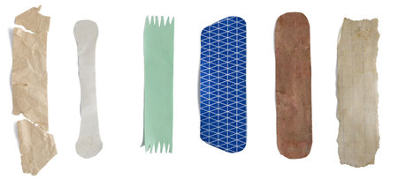  pieces of paper. Vintage or new, clean or dirty, crumpled or flat, thin or wide の写真素材