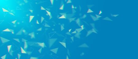 Abstract simple sparse shapes background with copy space and light glowing. Futuristic geometrical...
