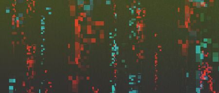 Falling pixelated stripes abstract background. Matrix, cyberspace, futuristic backdropの写真素材