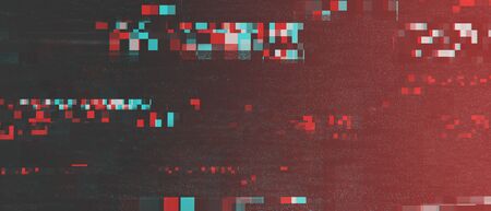 Hacked damaged computer screen background. Pixels, digital noise, glitch effect. Disconnect, system...