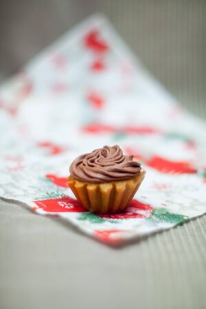 Christmas homemade gingerbread cookies on wooden table
