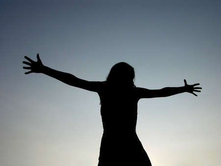           Girl Ready To Flyの写真素材