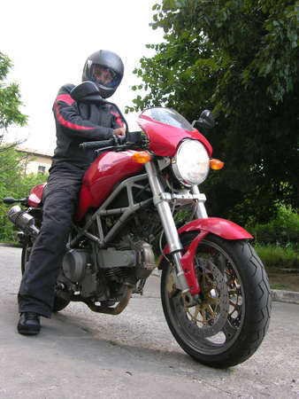           Byker And His Motorcycle