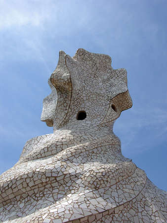           Abstract Art On The Roof Of "Casa La Pedrera" In Barcelonaの写真素材