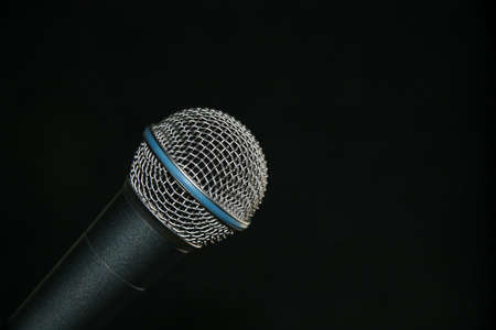Microphone Isolated On Blackの写真素材