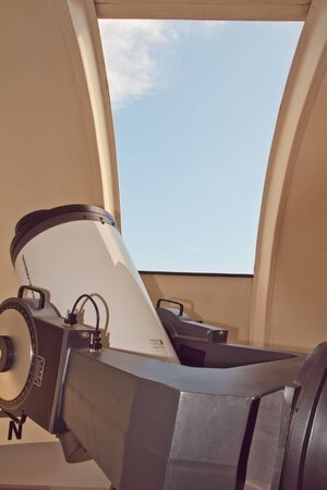 Telescope at working the observatoryの写真素材