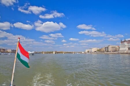 Panorama on the the Danube Riverの写真素材