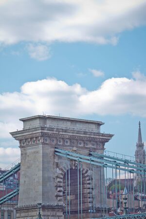Chain Bridge to Danbe river at Budapest