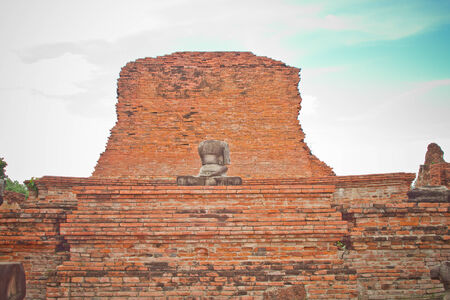 Buddha at Wat Mahathat, Ayutthayaの写真素材