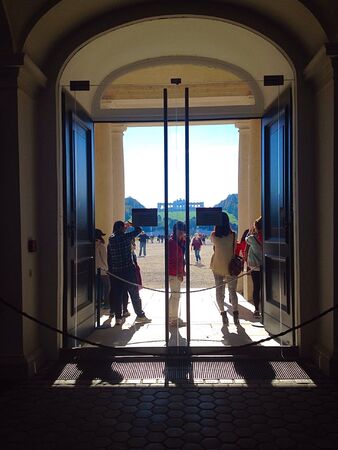 Tourists in Schonbrunn Palace