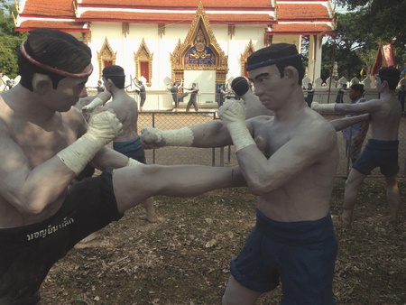 Sculpture art Thai Boxing trainingの素材