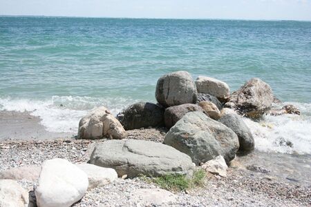 beauty beach with rockの写真素材