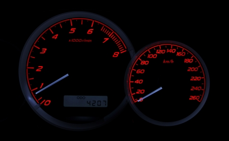 dashboard of a sports car