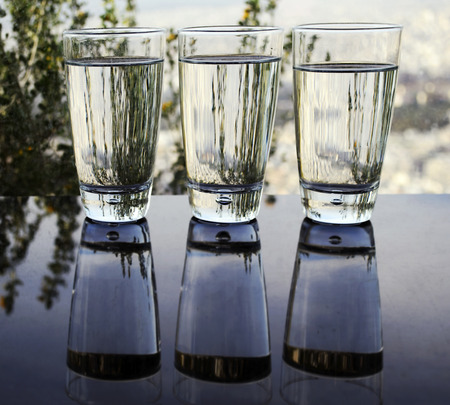 glasses reflectionの写真素材