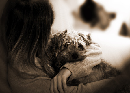 girl with a dog