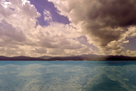 cloudy seascapeの写真素材