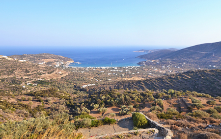 landscape of Sifnos island Cyclades Greeceの写真素材