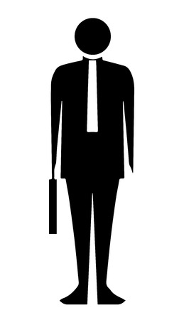 black silhouette bussinesman vectorのイラスト素材