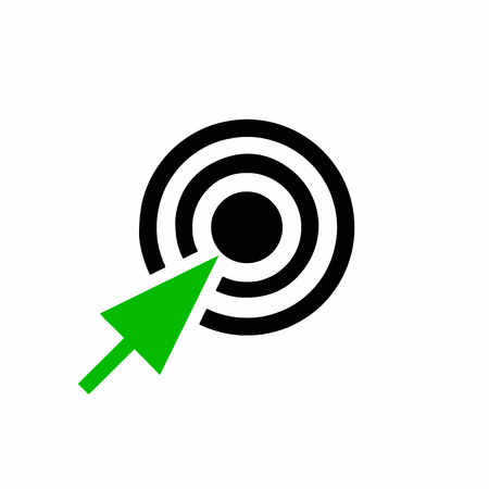 target - dartboard vector with arrowのイラスト素材