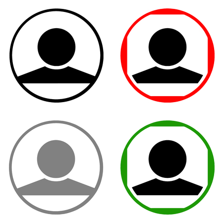 people figure icons vector in multiple colorsのイラスト素材