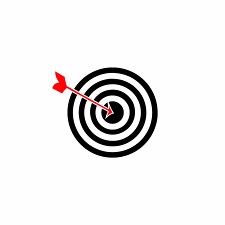 target - dartboard vector with arrowのイラスト素材