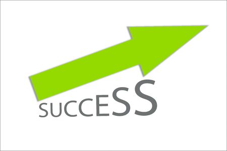 success vector - growing green arrow chart - business finance conceptのイラスト素材