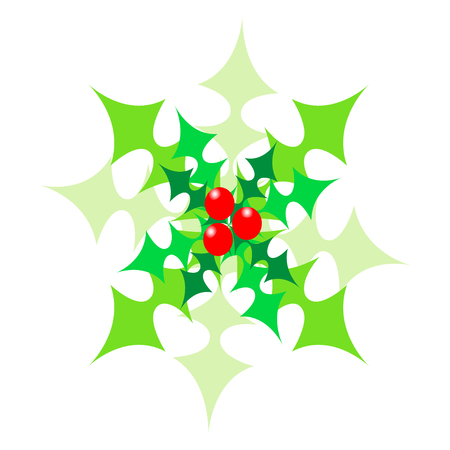 Christmas mistletoe vector illustrationのイラスト素材