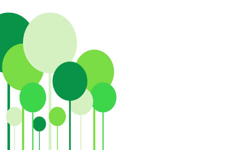 green trees vector with empty space to write - ecology conceptのイラスト素材