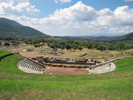 the ancient greek city of Messinia Peloponnese Greece - famous ancient greek landmarksの写真素材