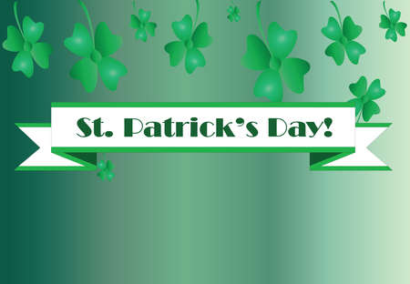 saint Patricks day horizontal banner vector - green background