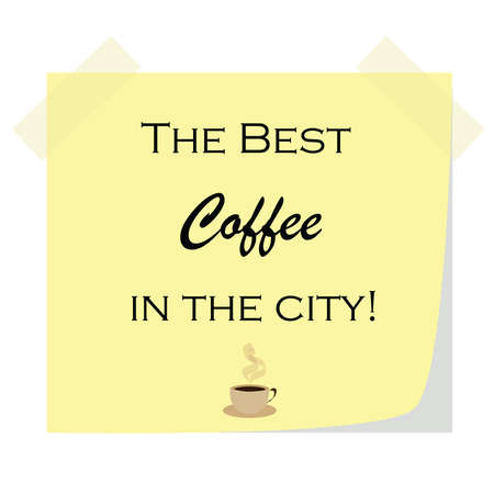 the best coffee in the city - coffee logo advertisement vectorのイラスト素材